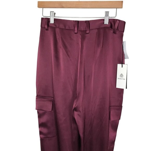 NWT Aritzia Babaton Refined Satin Cargo Pant High-waisted, satin cargo pants S 6 - Picture 8 of 13